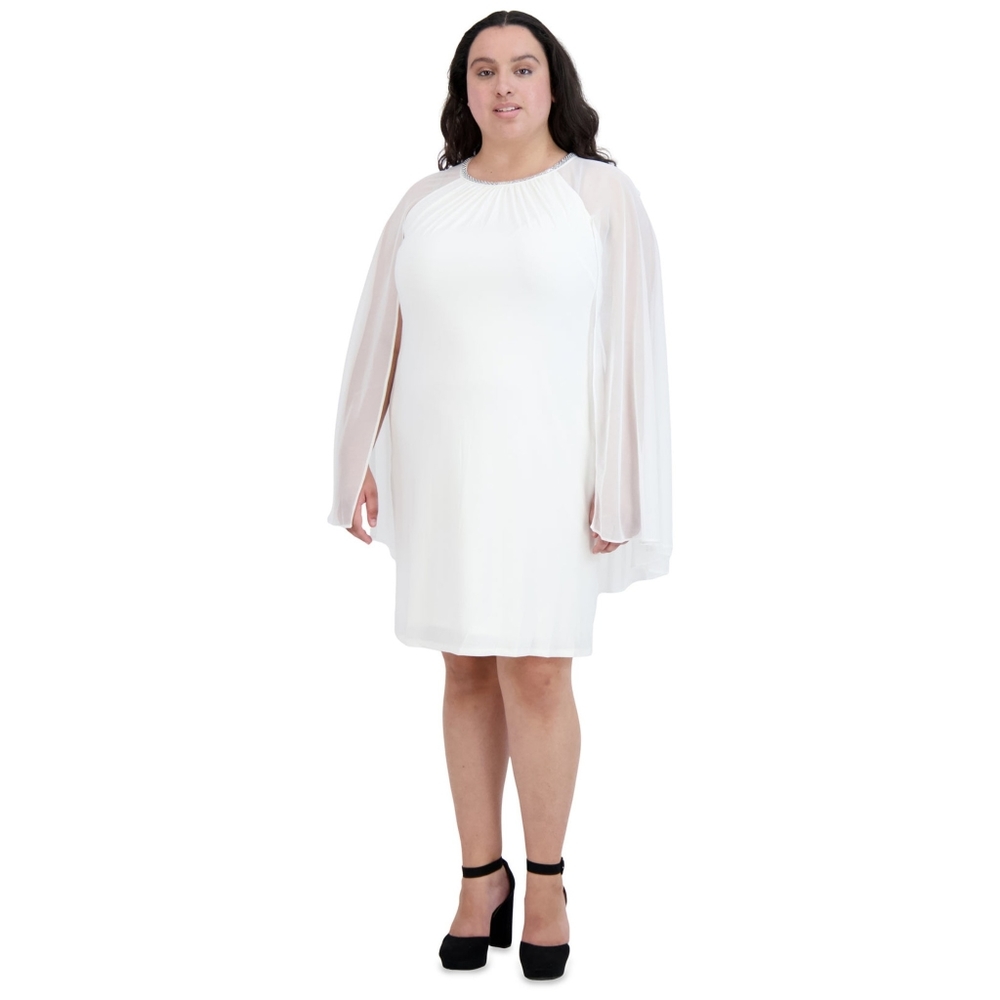 R & M RICHARDS PLUS SIZE CAPE DRESS - Picture 5 of 5